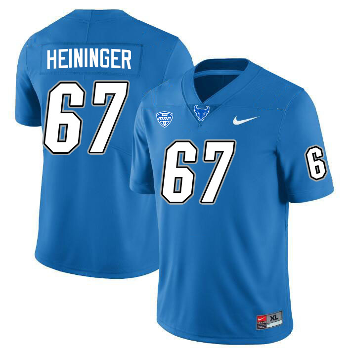 Buffalo Bulls #67 Alex Heininger College Football Jerseys Stitched Sale-Blue
